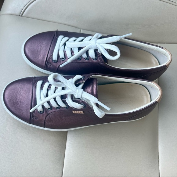 Ecco Soft 7 Leather Sneakers Womens 7 Andorra Red/Brown Lace Up Comfort - Picture 9 of 9